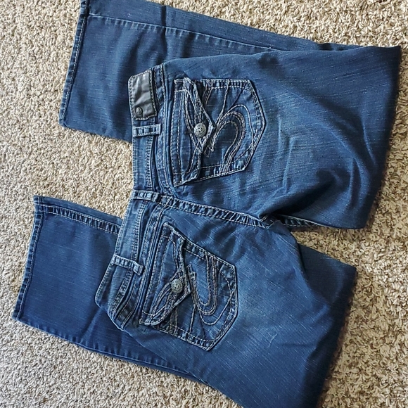 Silver Boot Cut Jeans - Picture 8 of 9